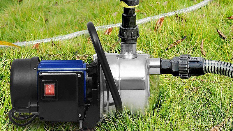 sump pump outdoors