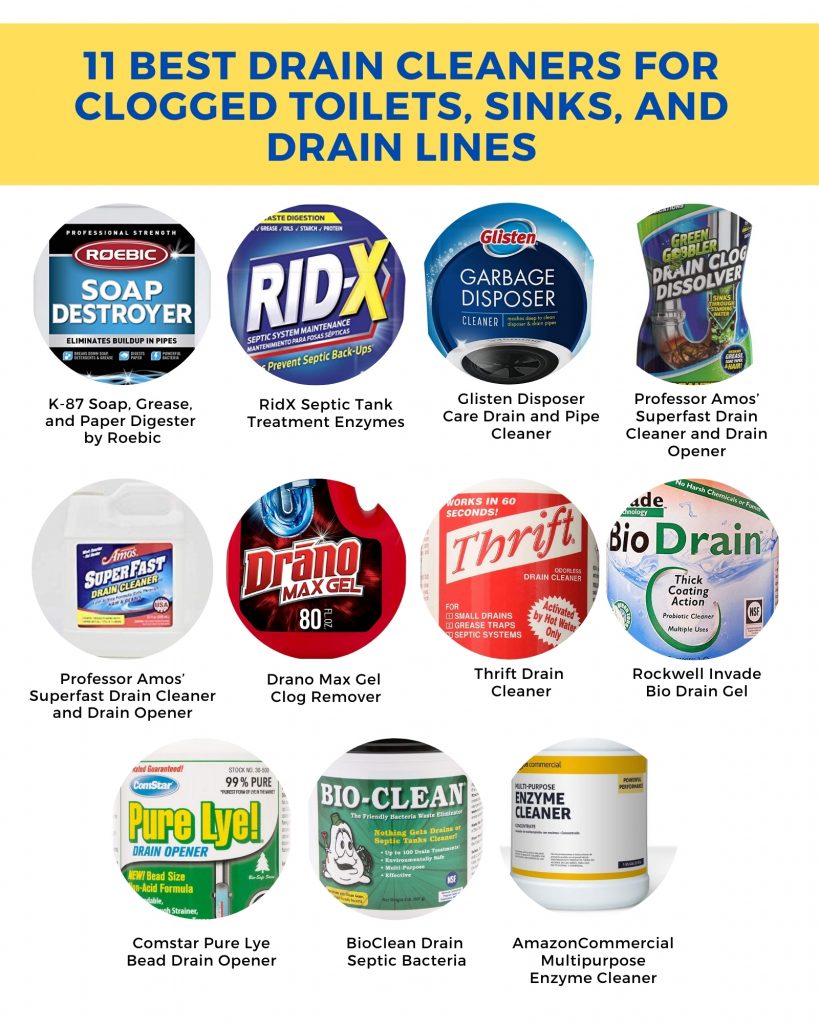 11 Best Drain Cleaners for Clogged Toilets, Sinks, and Drain Lines